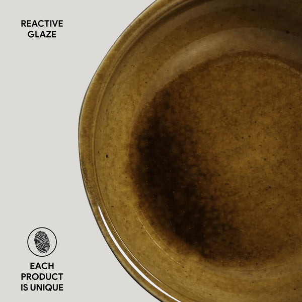 Porto Brasil AMBER RAMEKIN ORGANIC MEDIUM STONEWARE dia. 3.54x1.18"  SKU: '1461477101