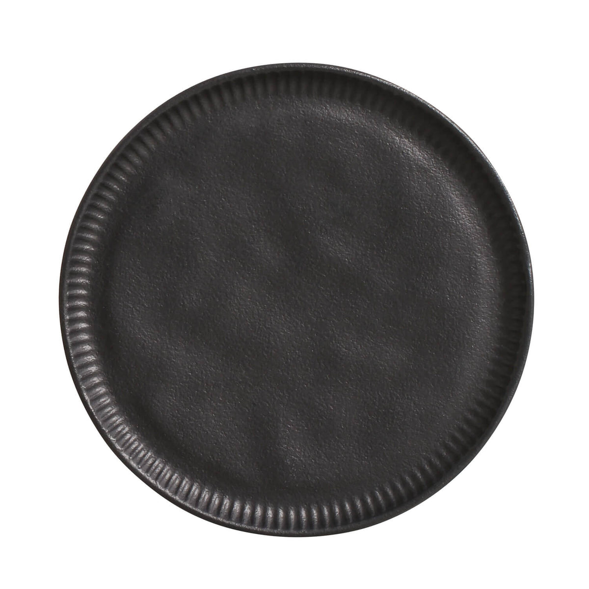 Porto Brasil MATTE BLACK LINHAS DESSERT PLATE STONEWARE dia. 8.46"   SKU: '146173901