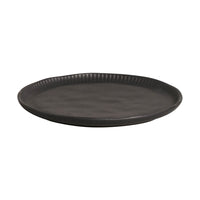 Porto Brasil MATTE BLACK LINHAS DESSERT PLATE STONEWARE dia. 8.46"   SKU: '146173901
