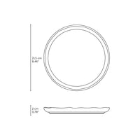 Porto Brasil MATTE BLACK LINHAS DESSERT PLATE STONEWARE dia. 8.46"   SKU: '146173901