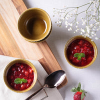 Porto Brasil AMBER LINHAS RAMEKIN STONEWARE dia. 3.5x1.97"  SKU: '1466177101