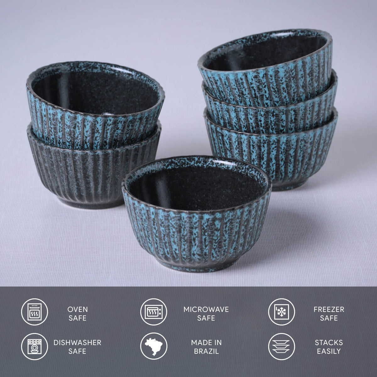 Porto Brasil NIGHT SKY LINHAS RAMEKIN STONEWARE dia. 3.5x1.97"  SKU: '1466177201
