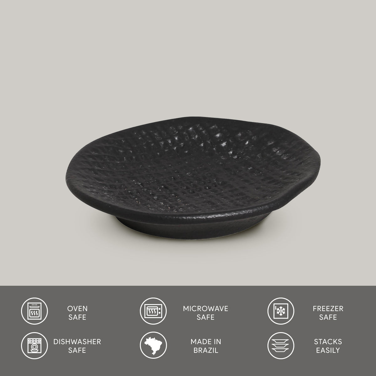 Porto Brasil MATTE BLACK RAMEKIN JUTA STONEWARE dia. 4.33x0.87"  SKU: '1466473901