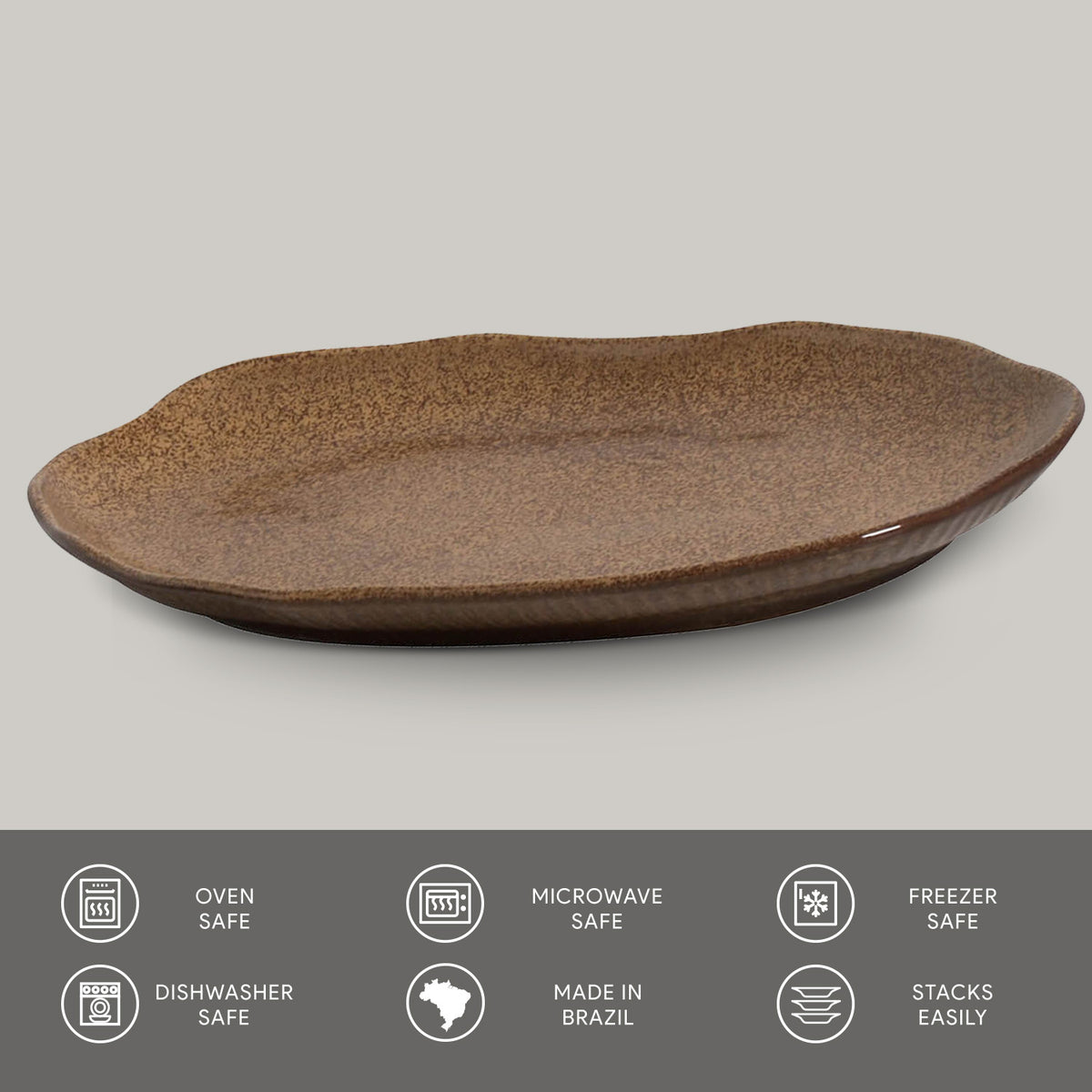 Porto Brasil DIJON SHALLOW OVAL PR MEDIUM BIO STONEWARE dia. 11.81x7.87"  SKU: '14831105801