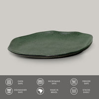 Porto Brasil GREENERY SHALLOW OVAL PR MEDIUM BIO STONEWARE dia. 11.81x7.87"  SKU: '14831106501