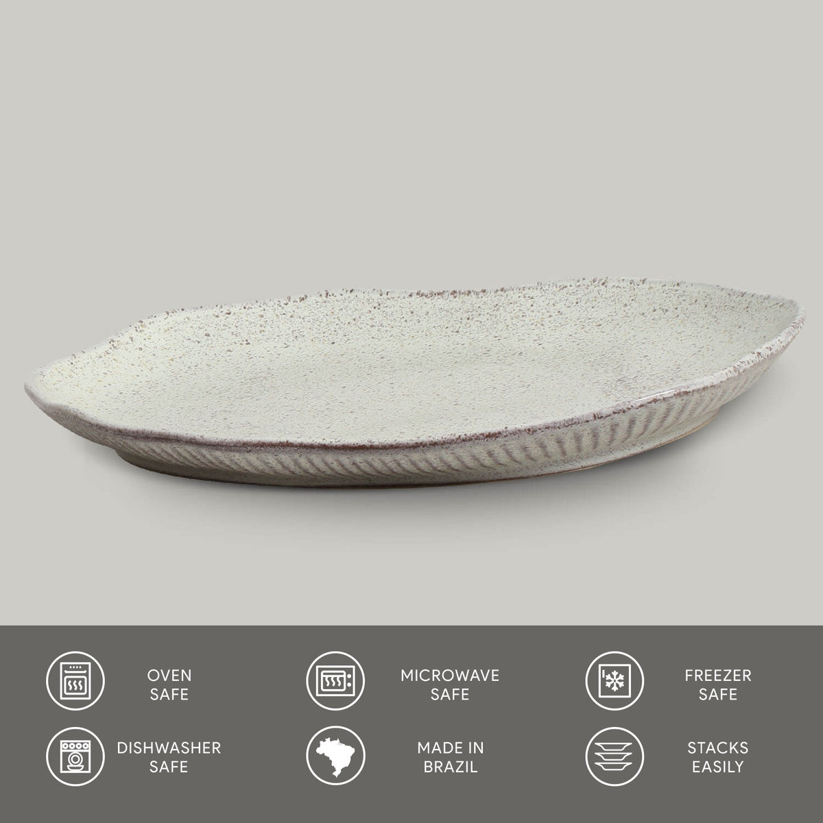 Porto Brasil PISTACHE SHALLOW OVAL PR MEDIUM BIO STONEWARE dia. 11.81x7.87"  SKU: '14831108801