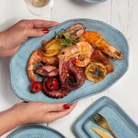 Porto Brasil BREEZE SHALLOW OVAL PR MEDIUM BIO STONEWARE dia. 11.81x7.87"  SKU: '14831109001