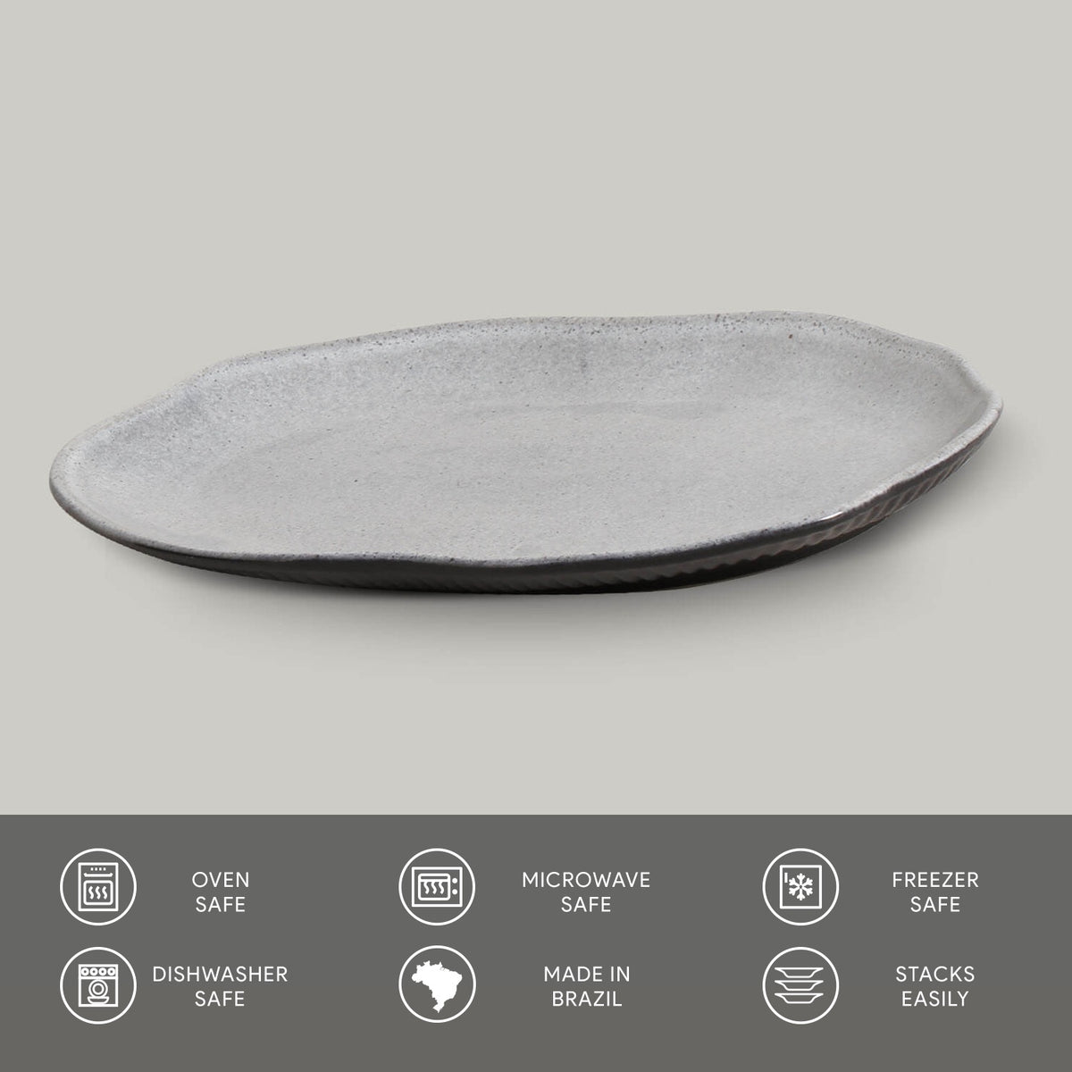 Porto Brasil DUST SHALLOW OVAL PR MEDIUM BIO STONEWARE dia. 11.81x7.87"  SKU: '14831115801