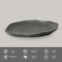 Porto Brasil CHROMIUM SHALLOW OVAL PR MEDIUM BIO STONEWARE dia. 11.81x7.87"  SKU: '14831115901