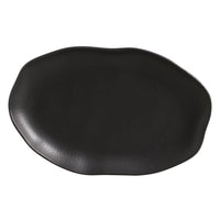 Porto Brasil MATTE BLACK SHALLOW OVAL PR MEDIUM BIO STONEWARE dia. 11.81x7.87"  SKU: '1483173901