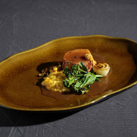 Porto Brasil AMBER SHALLOW OVAL PR MEDIUM BIO STONEWARE dia. 11.81x7.87"  SKU: '1483177101