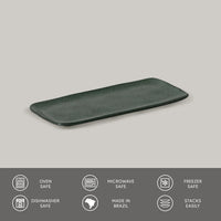 Porto Brasil GREENERY RECTANGULAR PR ORGANIC STONEWARE dia. 8.66x3.74"  SKU: '15014106501