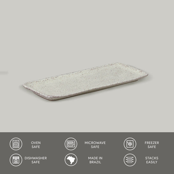Porto Brasil PISTACHE RECTANGULAR PR ORGANIC STONEWARE dia. 8.66x3.74"  SKU: '15014108801