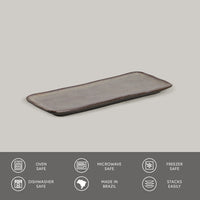 Porto Brasil TOURMALINE RECTANGULAR PR ORGANIC STONEWARE dia. 8.66x3.74"  SKU: '15014108901