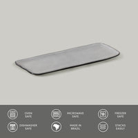 Porto Brasil DUST RECTANGULAR PR ORGANIC STONEWARE dia. 8.66x3.74"  SKU: '15014115801