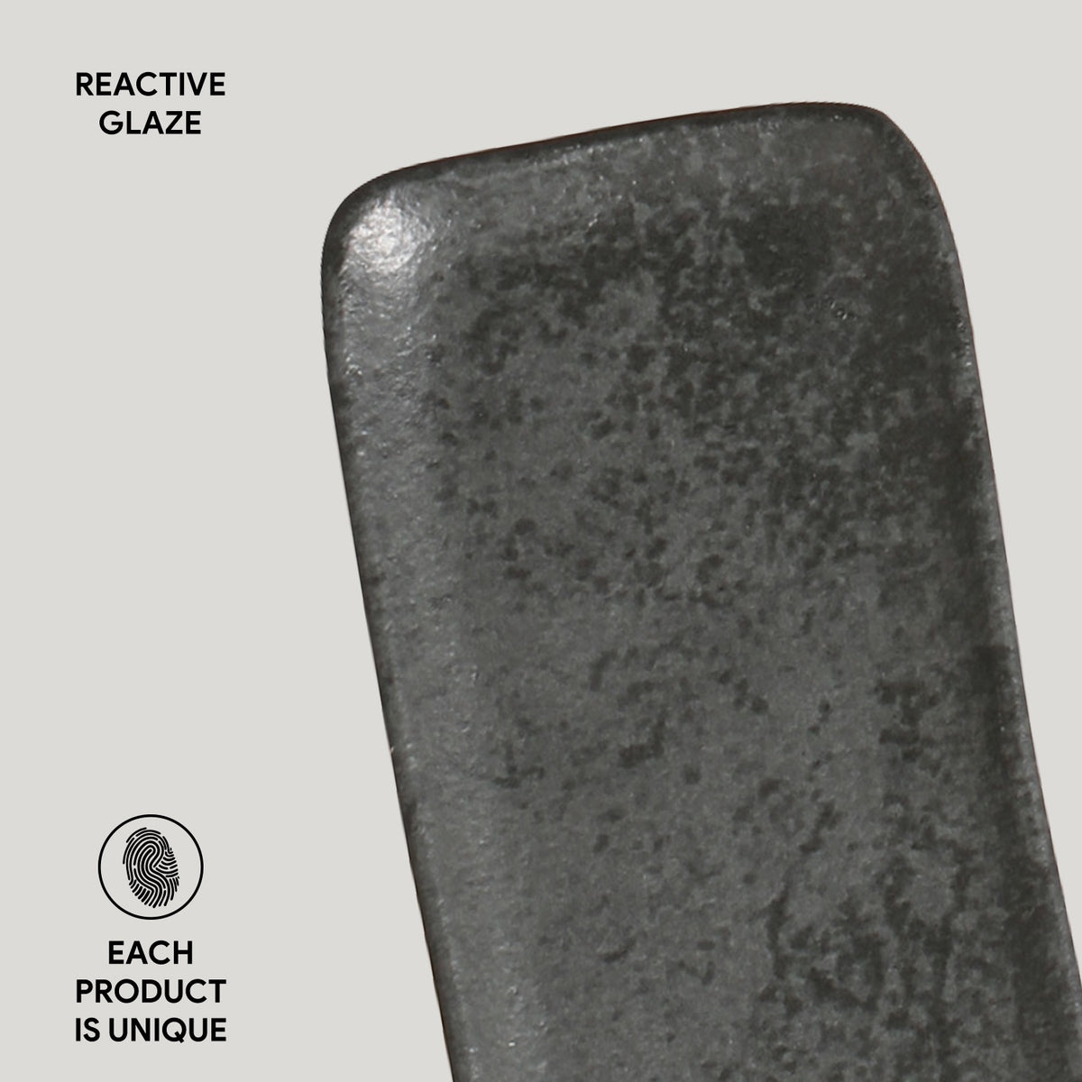 Porto Brasil CHROMIUM RECTANGULAR PR ORGANIC STONEWARE dia. 8.66x3.74"  SKU: '15014115901