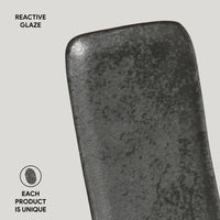 Porto Brasil CHROMIUM RECTANGULAR PR ORGANIC STONEWARE dia. 8.66x3.74"  SKU: '15014115901