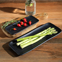 Porto Brasil MATTE BLACK RECTANGULAR PR ORGANIC STONEWARE dia. 8.66x3.74"  SKU: '1501473901