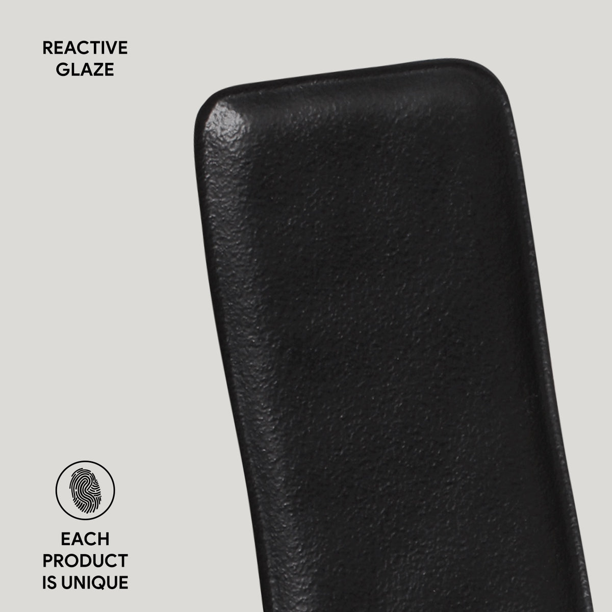 Porto Brasil MATTE BLACK RECTANGULAR PR ORGANIC STONEWARE dia. 8.66x3.74"  SKU: '1501473901