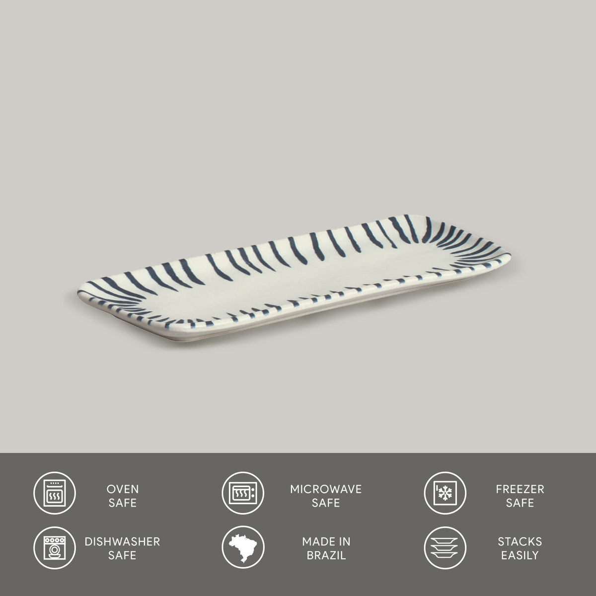 Porto Brasil ELEMENTO RECTANGULAR PR ORGANIC STONEWARE dia. 8.66x3.74"  SKU: '1501493101