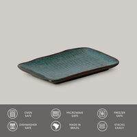 Porto Brasil OCEANO RECTANGULAR PR JUTA STONEWARE dia. 7.08x5.51"  SKU: '15064106701