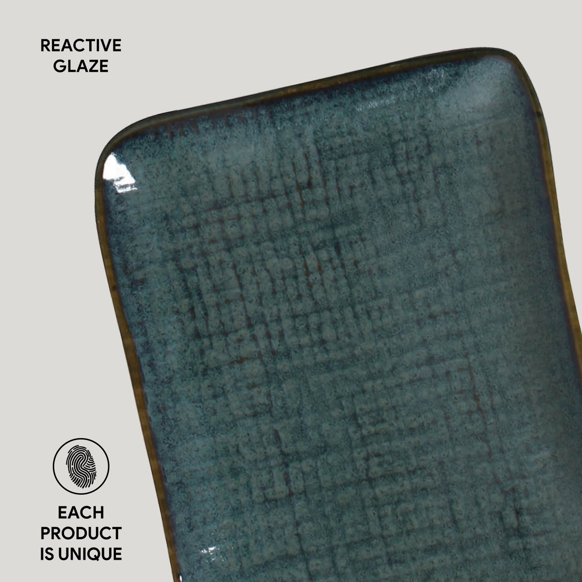 Porto Brasil OCEANO RECTANGULAR PR JUTA STONEWARE dia. 7.08x5.51"  SKU: '15064106701