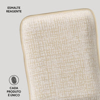 Porto Brasil LATTE RECTANGULAR PR JUTA STONEWARE dia. 7.08x5.51"  SKU: '15064108501