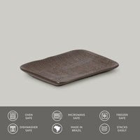 Porto Brasil METALLICA RECTANGULAR PR JUTA STONEWARE dia. 7.08x5.51"  SKU: '15064109301