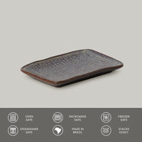 Porto Brasil TITANIUM RECTANGULAR PR JUTA STONEWARE dia. 7.08x5.51"  SKU: '15064109401