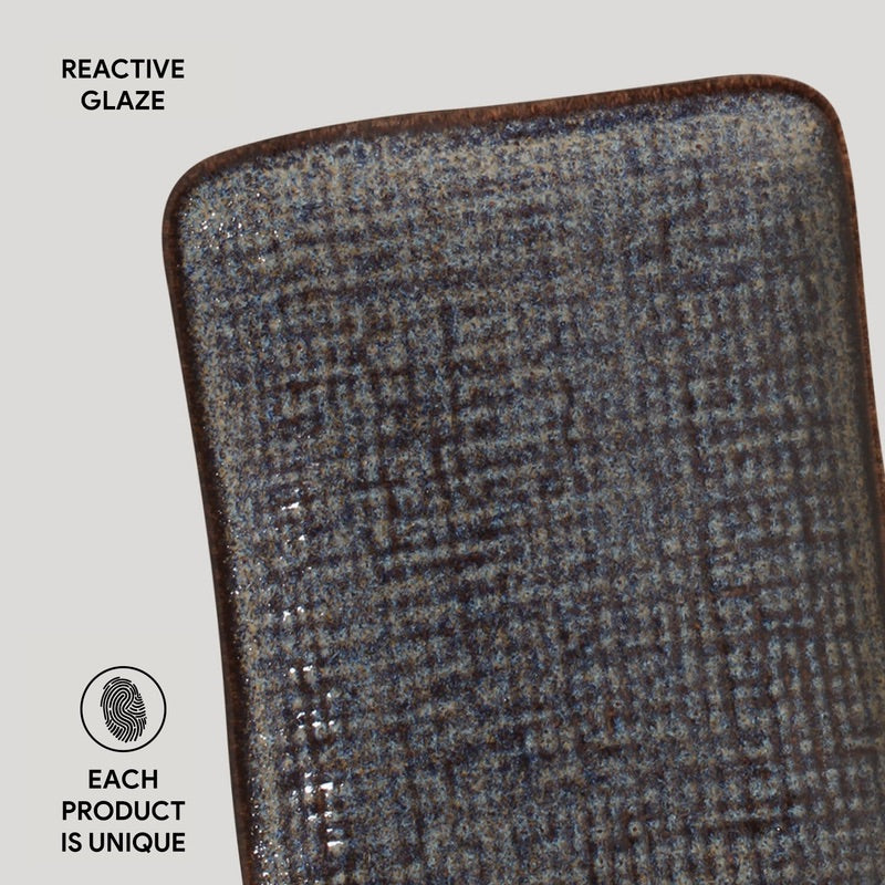 Porto Brasil TITANIUM RECTANGULAR PR JUTA STONEWARE dia. 7.08x5.51"  SKU: '15064109401