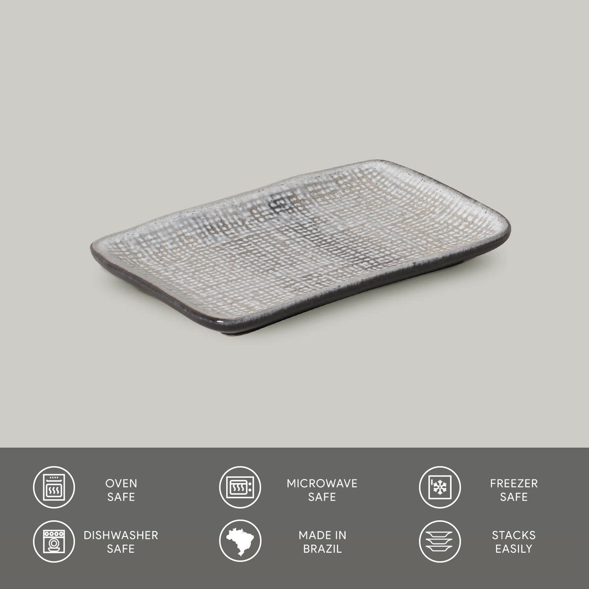 Porto Brasil DUST RECTANGULAR PR JUTA STONEWARE dia. 7.08x5.51"  SKU: '15064115801