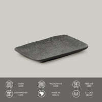 Porto Brasil CHROMIUM RECTANGULAR PR JUTA STONEWARE dia. 7.08x5.51"  SKU: '15064115901