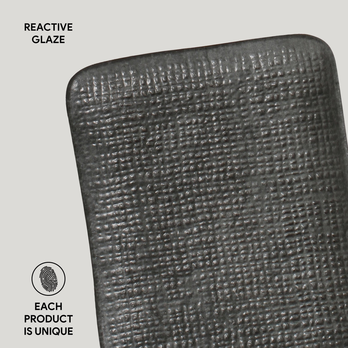 Porto Brasil CHROMIUM RECTANGULAR PR JUTA STONEWARE dia. 7.08x5.51"  SKU: '15064115901