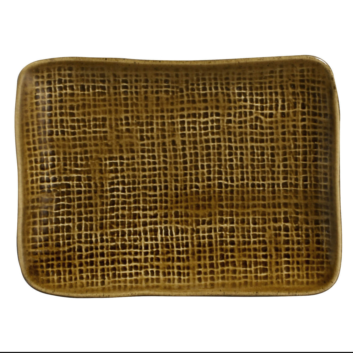 Porto Brasil AMBER RECTANGULAR PR JUTA STONEWARE dia. 7.08x5.51"  SKU: '1506477101