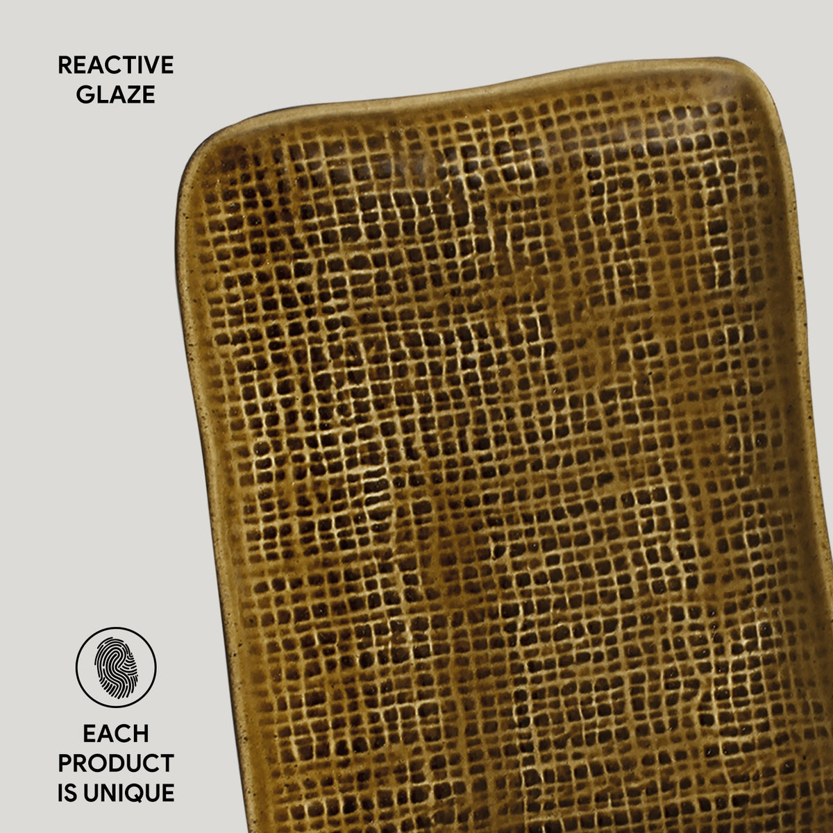 Porto Brasil AMBER RECTANGULAR PR JUTA STONEWARE dia. 7.08x5.51"  SKU: '1506477101