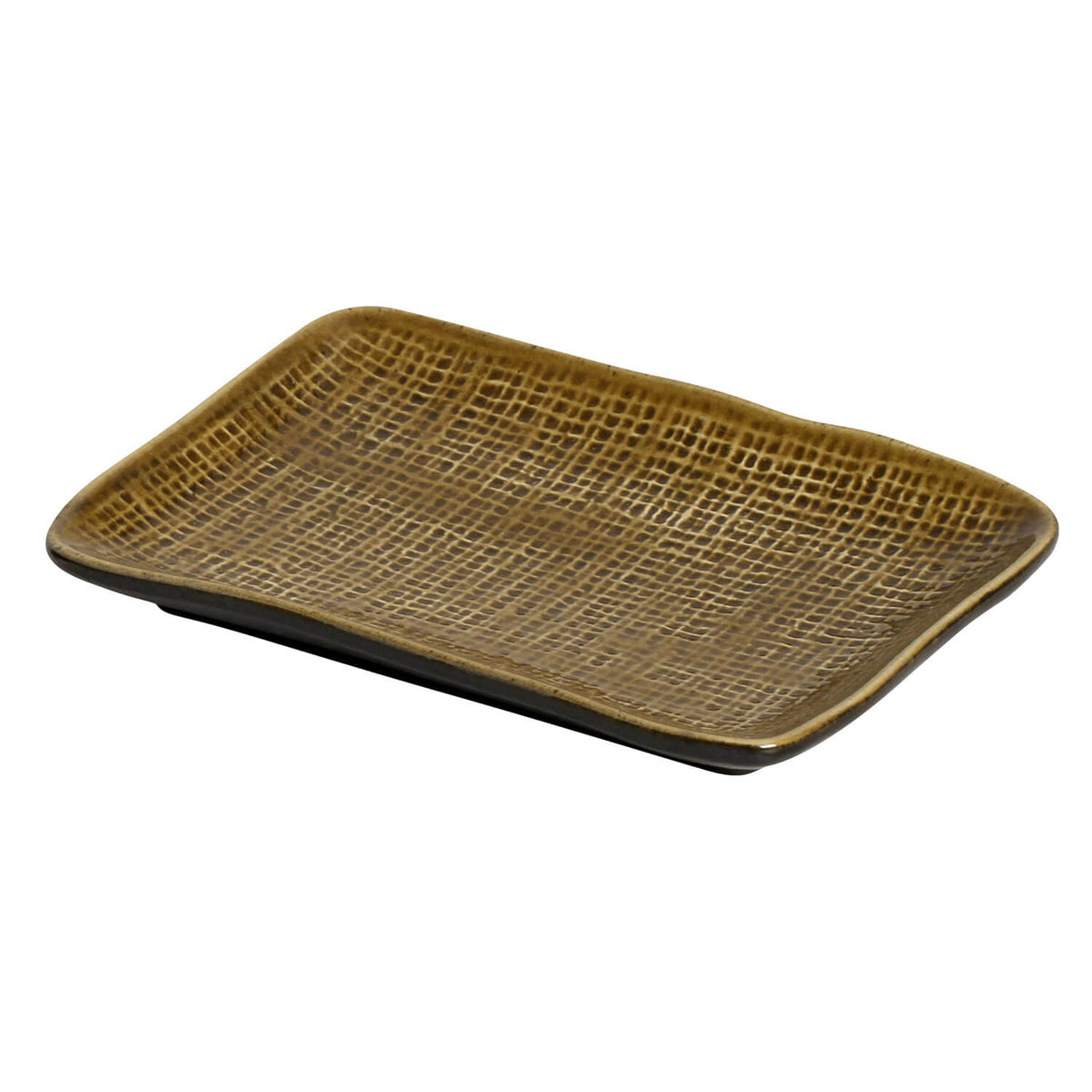 Porto Brasil AMBER RECTANGULAR PR JUTA STONEWARE dia. 7.08x5.51"  SKU: '1506477101