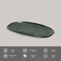 Porto Brasil GREENERY SHALLOW OVAL PR ORGANIC STONEWARE dia. 9.06x4.33"  SKU: '15114106501