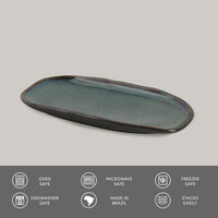 Porto Brasil OCEANO SHALLOW OVAL PR ORGANIC STONEWARE dia. 9.06x4.33"  SKU: '15114106701
