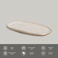 Porto Brasil LATTE SHALLOW OVAL PR ORGANIC STONEWARE dia. 9.06x4.33"  SKU: '15114108501