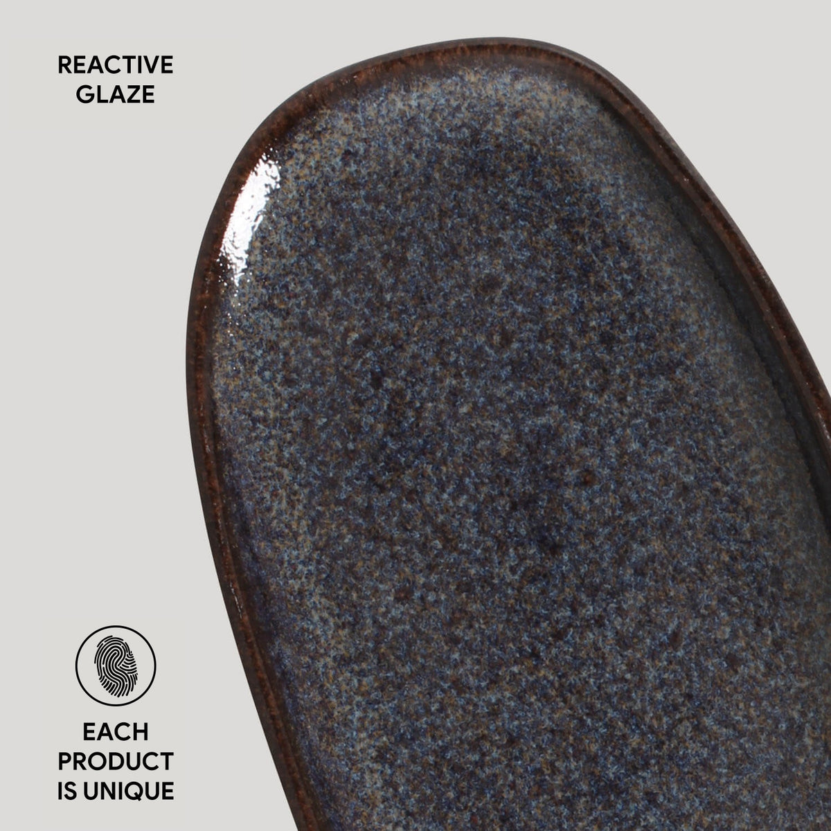 Porto Brasil TITANIUM SHALLOW OVAL PR ORGANIC STONEWARE dia. 9.06x4.33"  SKU: '15114109401