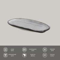 Porto Brasil DUST SHALLOW OVAL PR ORGANIC STONEWARE dia. 9.06x4.33"  SKU: '15114115801