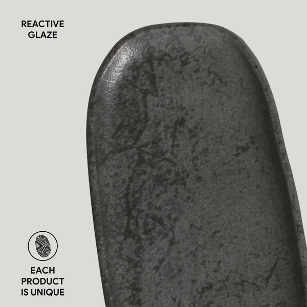 Porto Brasil CHROMIUM SHALLOW OVAL PR ORGANIC STONEWARE dia. 9.06x4.33"  SKU: '15114115901