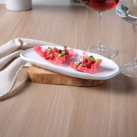 Porto Brasil NEW WHITE SHALLOW OVAL PR ORGANIC STONEWARE dia. 9.06x4.33"  SKU: '15114119801