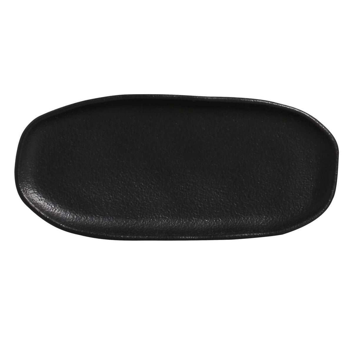 Porto Brasil MATTE BLACK SHALLOW OVAL PR ORGANIC STONEWARE dia. 9.06x4.33"  SKU: '1511473901