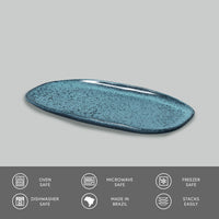 Porto Brasil NIGHT SKY SHALLOW OVAL PR ORGANIC STONEWARE dia. 9.06x4.33"  SKU: '1511477201