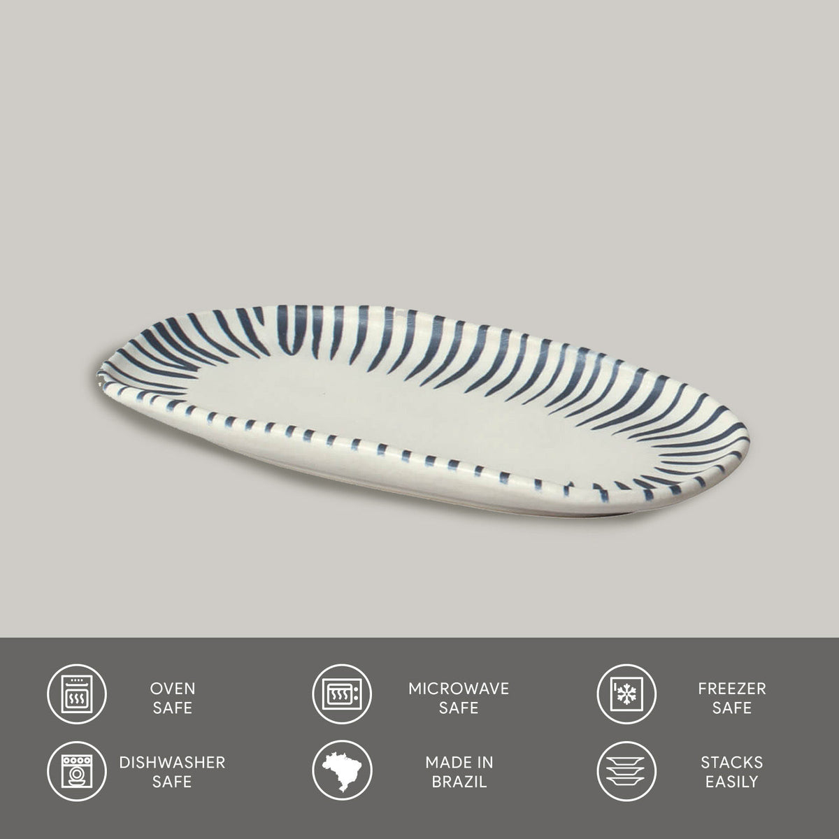 Porto Brasil ELEMENTO SHALLOW OVAL PR ORGANIC STONEWARE dia. 9.06x4.33"  SKU: '1511493101