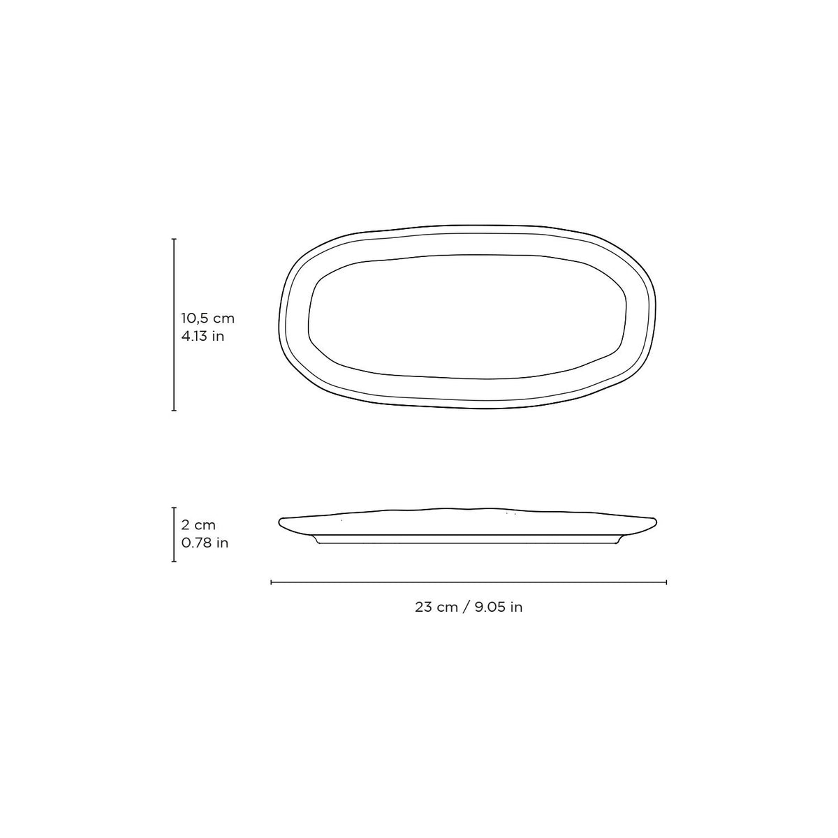 Porto Brasil ELEMENTO SHALLOW OVAL PR ORGANIC STONEWARE dia. 9.06x4.33"  SKU: '1511493101
