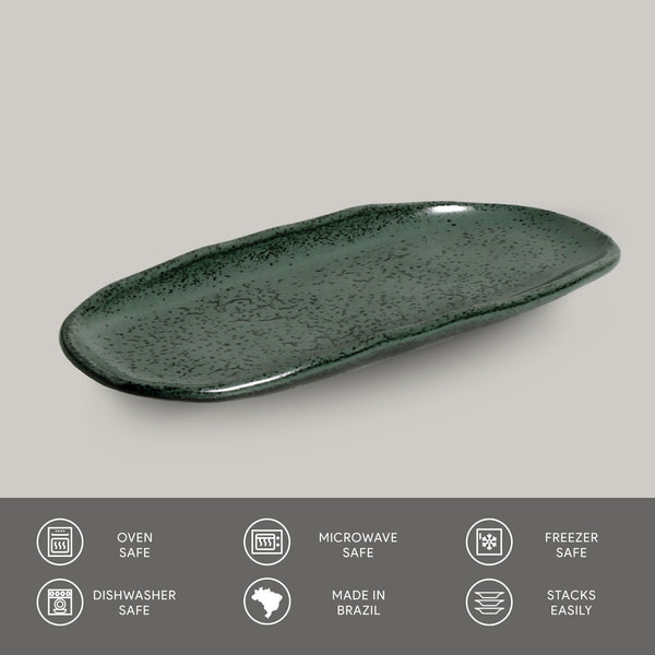 Porto Brasil GREENERY SHALLOW OVAL PR ORGANIC STONEWARE dia. 6.5x3.15"  SKU: '15214106501