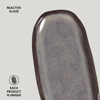 Porto Brasil TOURMALINE SHALLOW OVAL PR ORGANIC STONEWARE dia. 6.5x3.15"  SKU: '15214108901