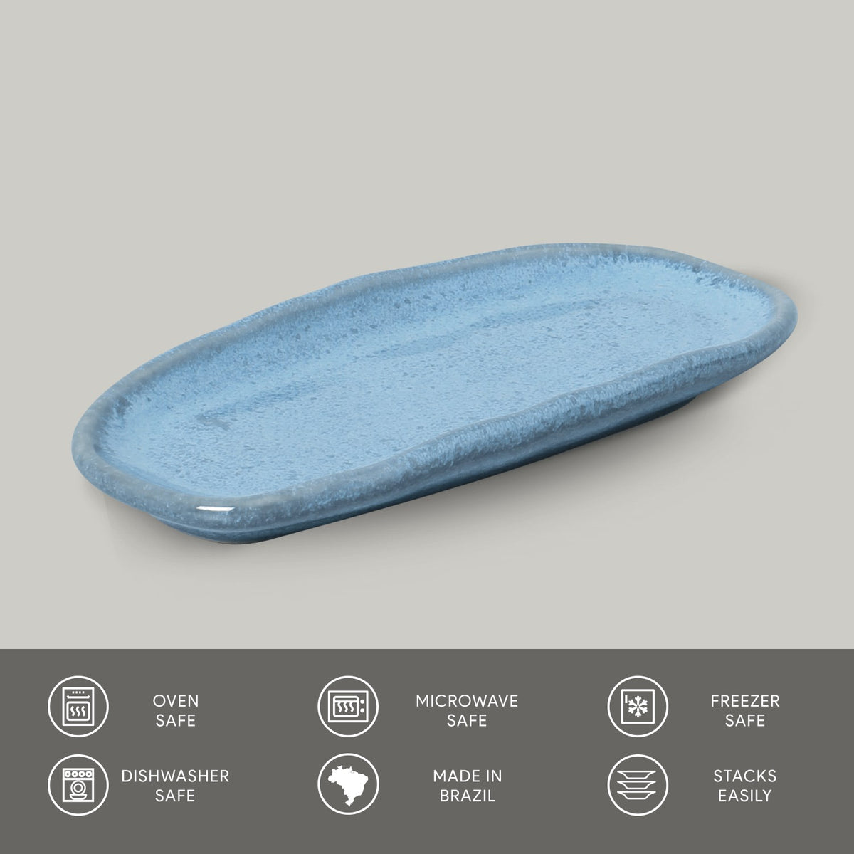 Porto Brasil BREEZE SHALLOW OVAL PR ORGANIC STONEWARE dia. 6.5x3.15"  SKU: '15214109001